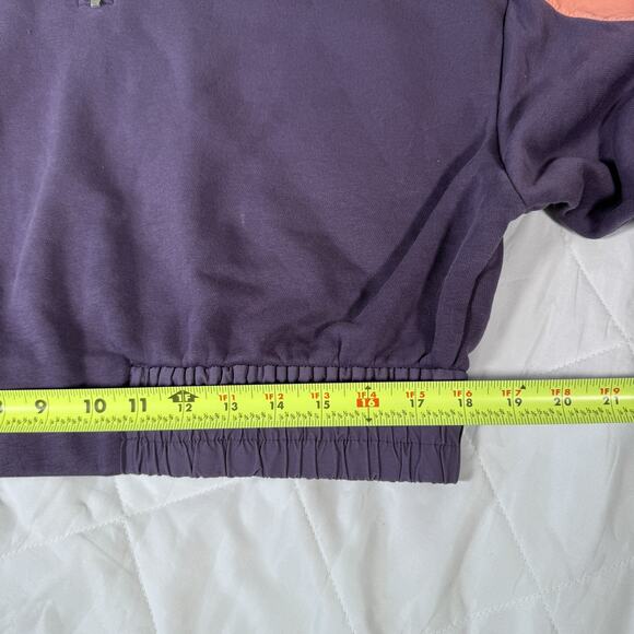 Nike Women’s Cropped Half‎ Zip Hoodie Swoosh Purple Pink CZ8164-573 Size M - Picture 8 of 12